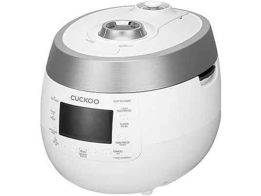 CUCKOO CRP-RT1008F Twin Pressure - Cuiseur à riz (Blanc/Argent)