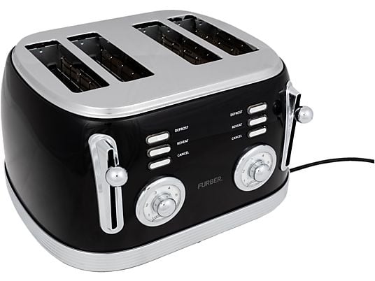 FURBER Brando - Wasserkocher, Standmixer und Toaster Set (Schwarz)