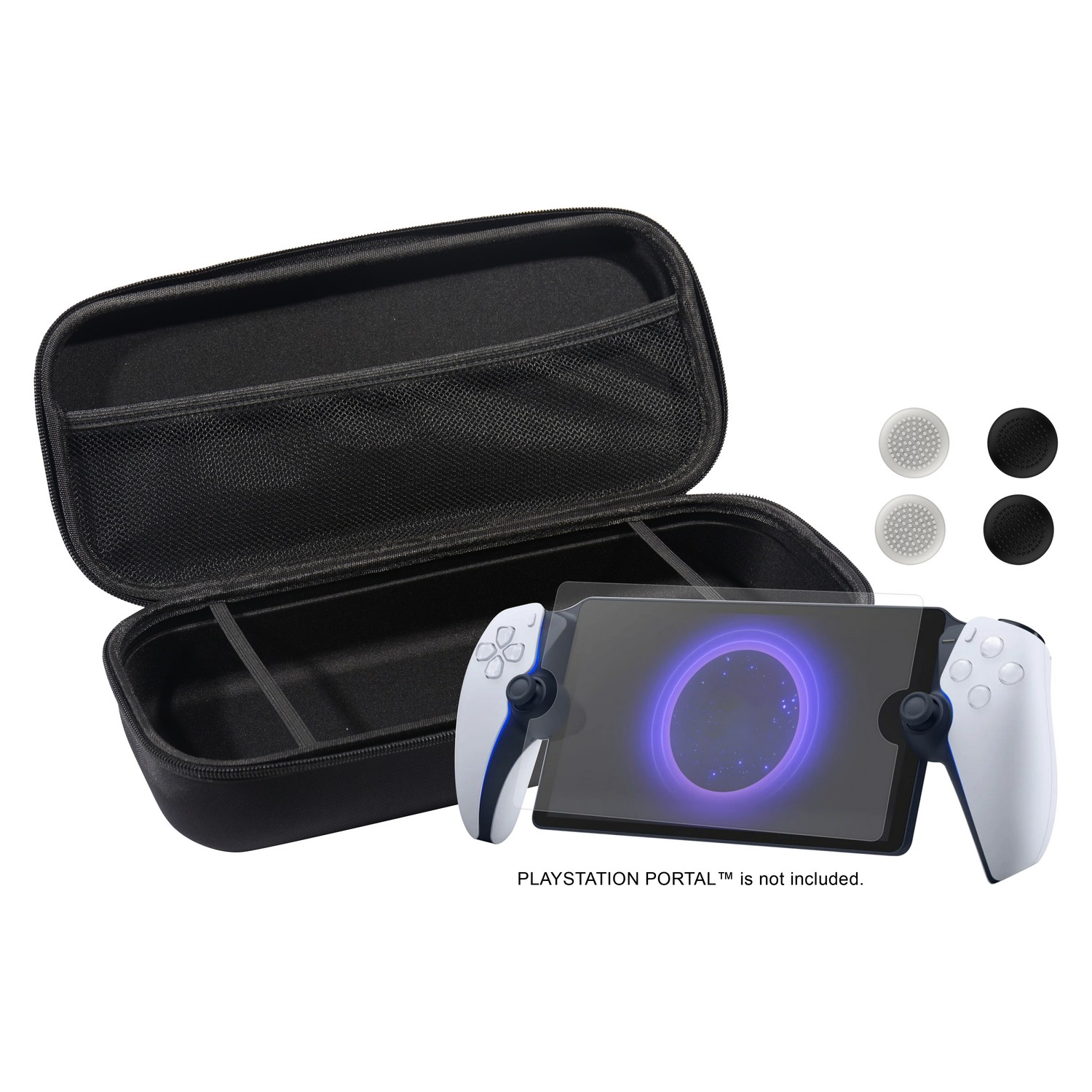 Case with a controller and accessories.