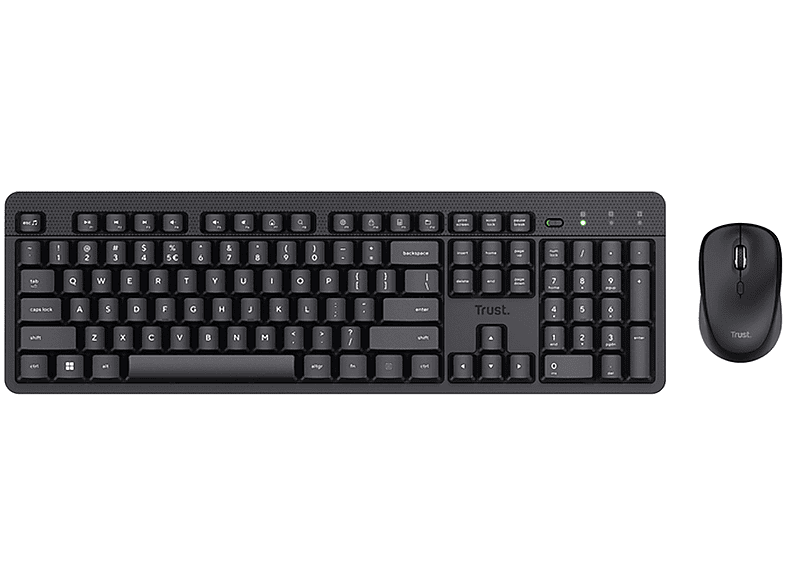 Trust Draadloos Toetsenbord En Muis Ody 2 Stille Toetsen Azerty Zwart (25363)