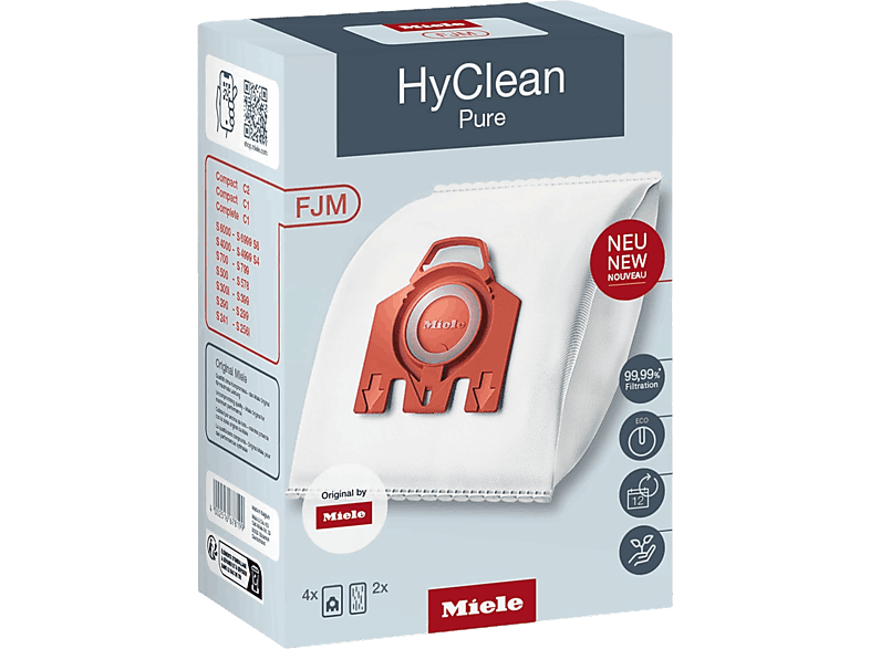 ▷ Chollo 4 Bolsas para aspirador Miele HyClean 3D Efficiency por