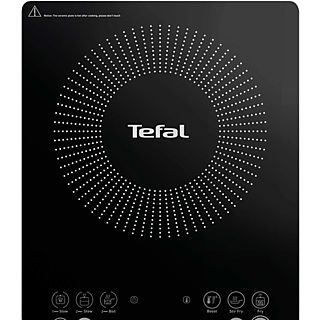 Placa portátil - Tefal Everyday Slim IH2108, 2100 W, 6 programas, Hasta 240 °C, Temporizador, Táctil, Negro