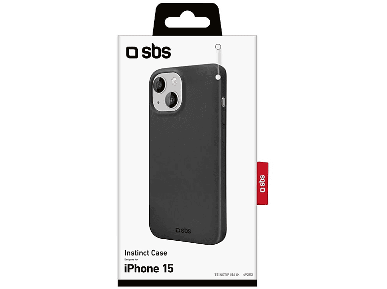 SBS 49253 Instinct Backcover, für Apple iPhone 15, Schwarz; Handyhülle — Foto 2 von 2