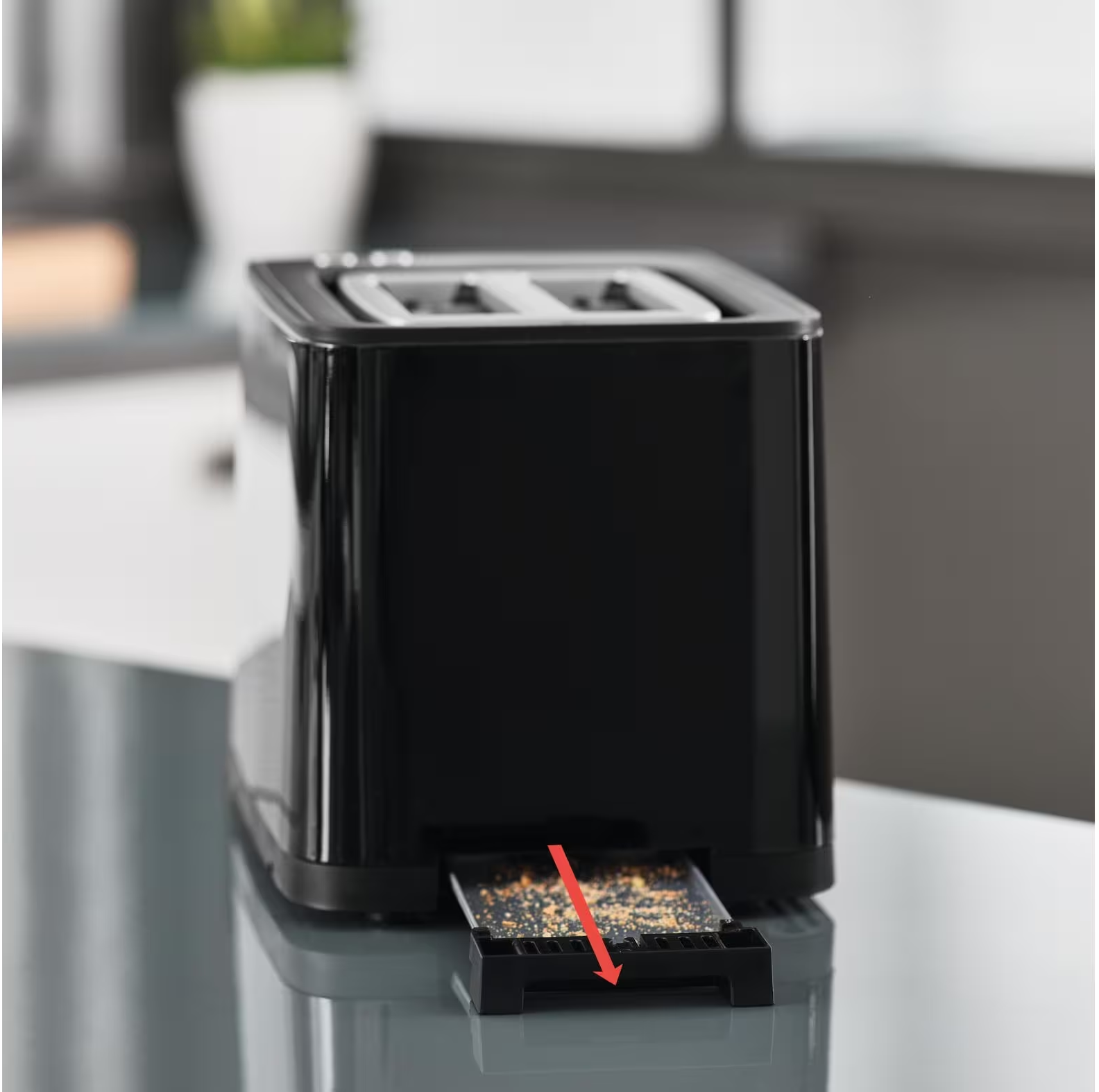 TEFAL Smart'n Light TT6408CH - Toaster (Schwarz)