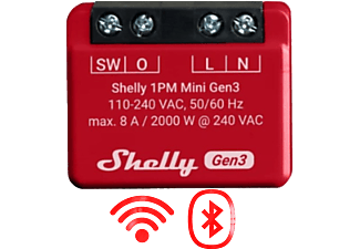 SHELLY 1PM mini egy áramkörös WiFi-s okosrelé, 8A (SHELLY-1PMMINI)