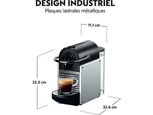 MAGIMIX BELGIQUE Nespresso Pixie Gris Métal (11322)