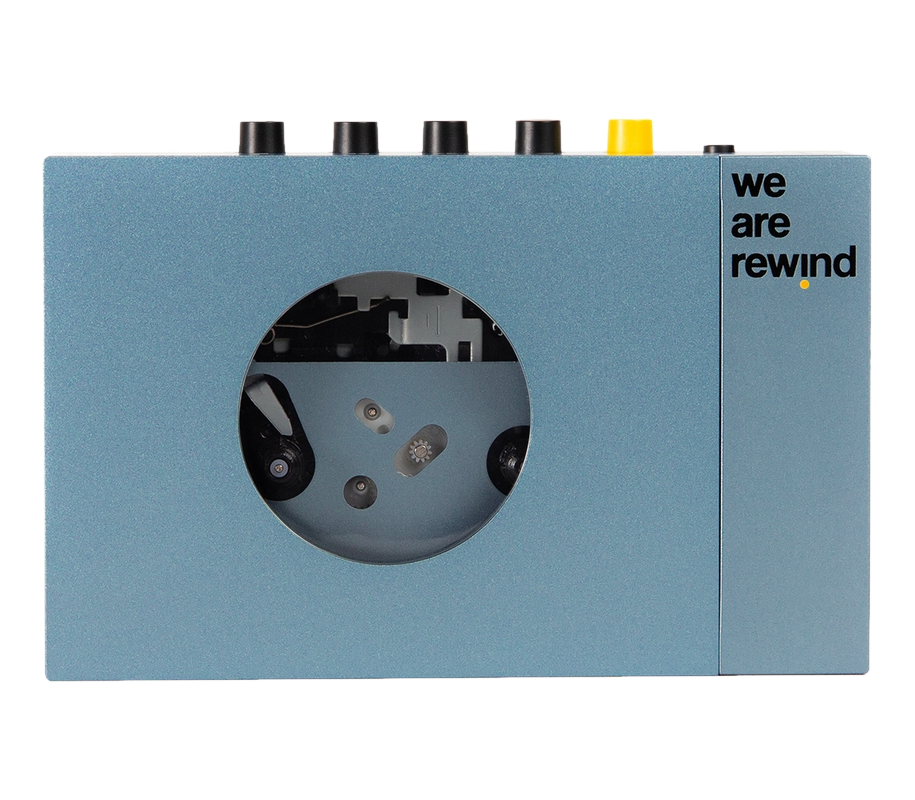 WE ARE REWIND Portable BT Cassette Player Kurt - Kassettenspieler (Blau)