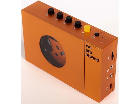 WE ARE REWIND Portable BT Cassette Player Serge - Lettore di cassette (Arancione)