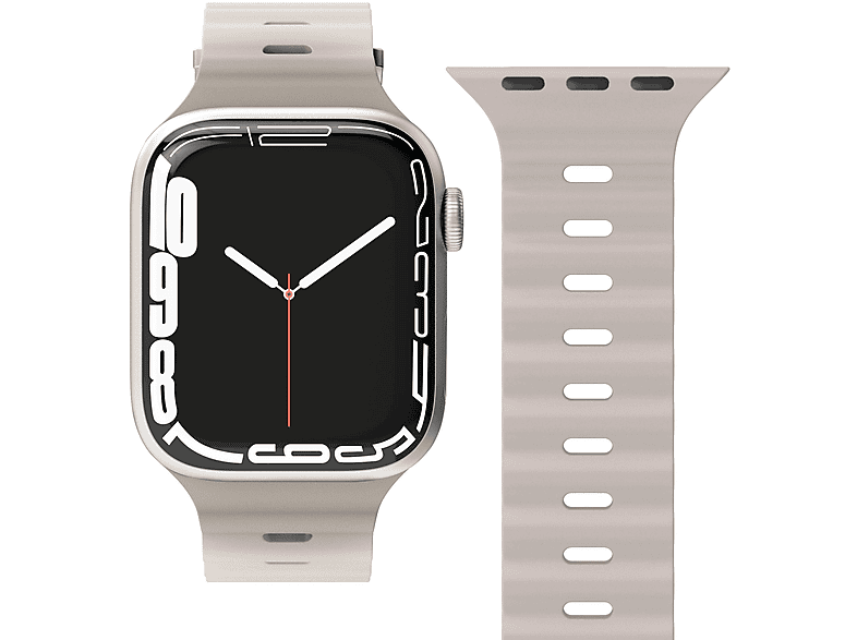 Vonmählen Wave Band für Apple Watch 42mm/44mm/49 mm, Cream; Ersatzarmband