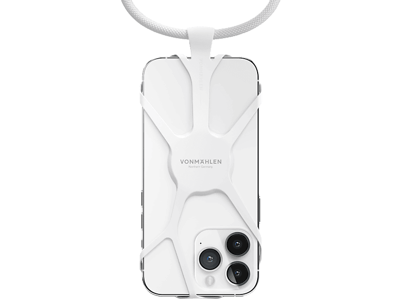 Vonmählen Infinity Handy-Kette, Umhängetasche, für Smartphones bis zu 6.5 Zoll, Weiß; Handykette