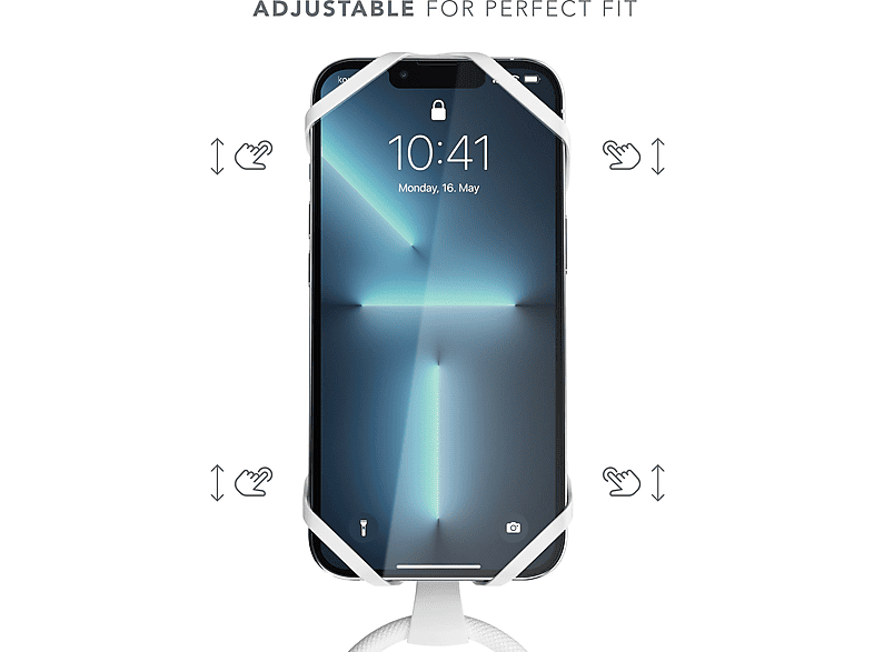 Vonmählen Infinity Plus Handy-Kette + Fingerring, Umhängetasche, für Smartphones bis zu 6.5 Zoll, Weiß — Foto 4 von 5