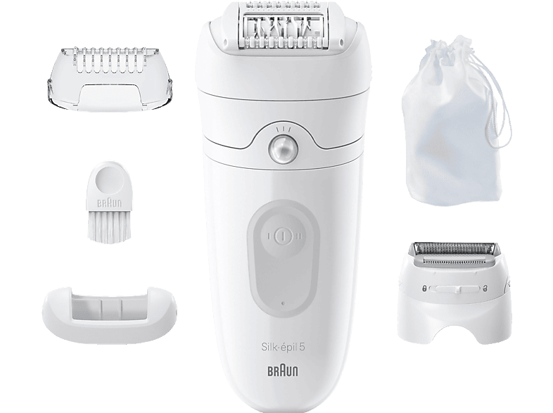 BRAUN Silk-épil 5 5-041 Epilierer, Weiß/Grau