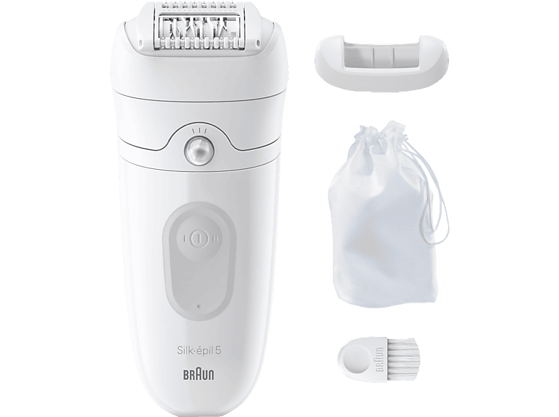 BRAUN Silk-épil 5 5-011 Epilierer, Weiß/Grau