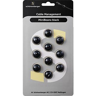 SCHOENENBERGER MiniBeans 10 pièces - Supports de câbles (Noirs)