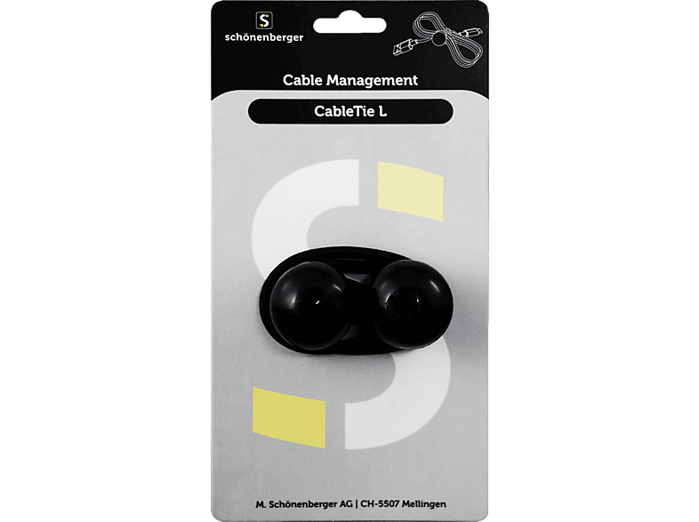 SCHOENENBERGER CableTie L 2 Stück - Kabelbinder (Schwarz)
