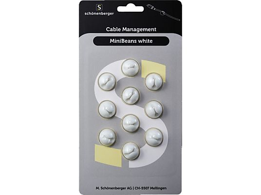 SCHOENENBERGER MiniBeans 10 pezzi - Portacavi (Bianco)