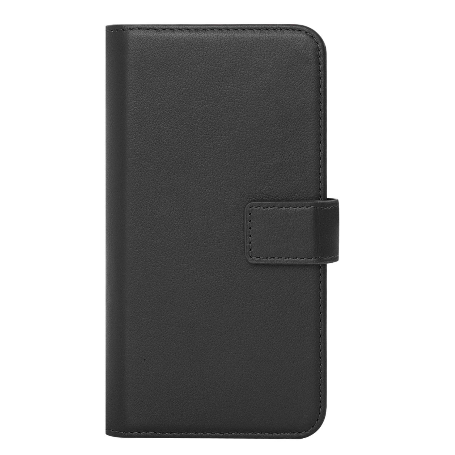 Caseuals Genuine Leather Wallet Bookcase Telefoonhoesje Voor Samsung Galaxy S24 Zwart