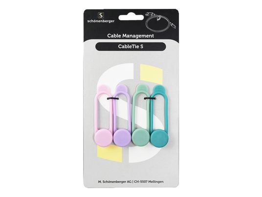 SCHOENENBERGER CableTie S 4 pièces - Serre-câbles (multicolore)