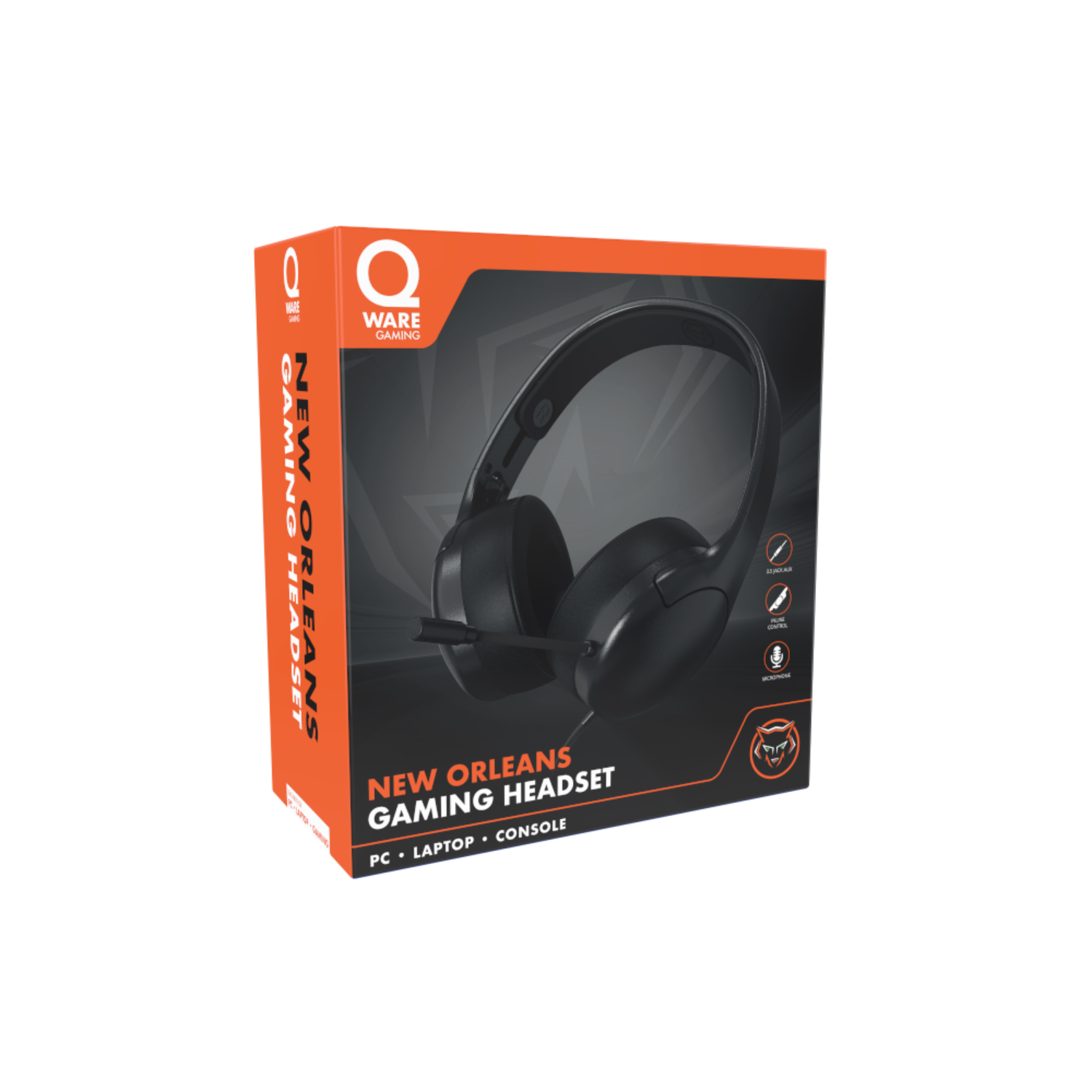 Box of 'New Orleans Gaming Headset' with a headset image on the front.
