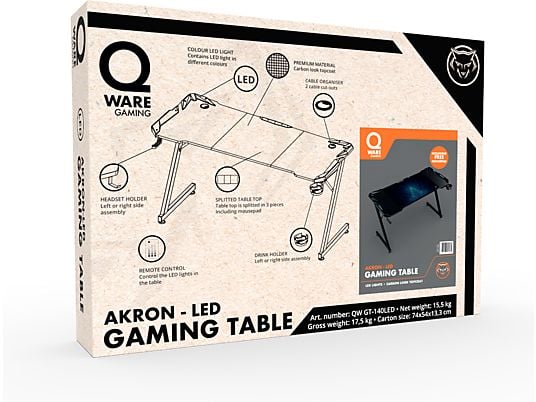 QWARE Akron LED-Gamingbureau