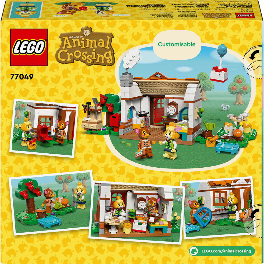 LEGO Animal Crossing Box mit Bildern des Sets. Ein Haus und Charaktere sind abgebildet.