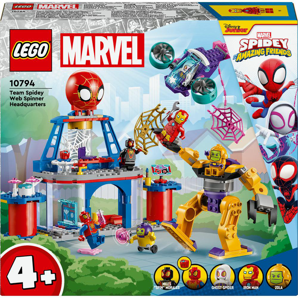 Lego Marvel Spider-Man Set mit verschiedenen Charakteren.