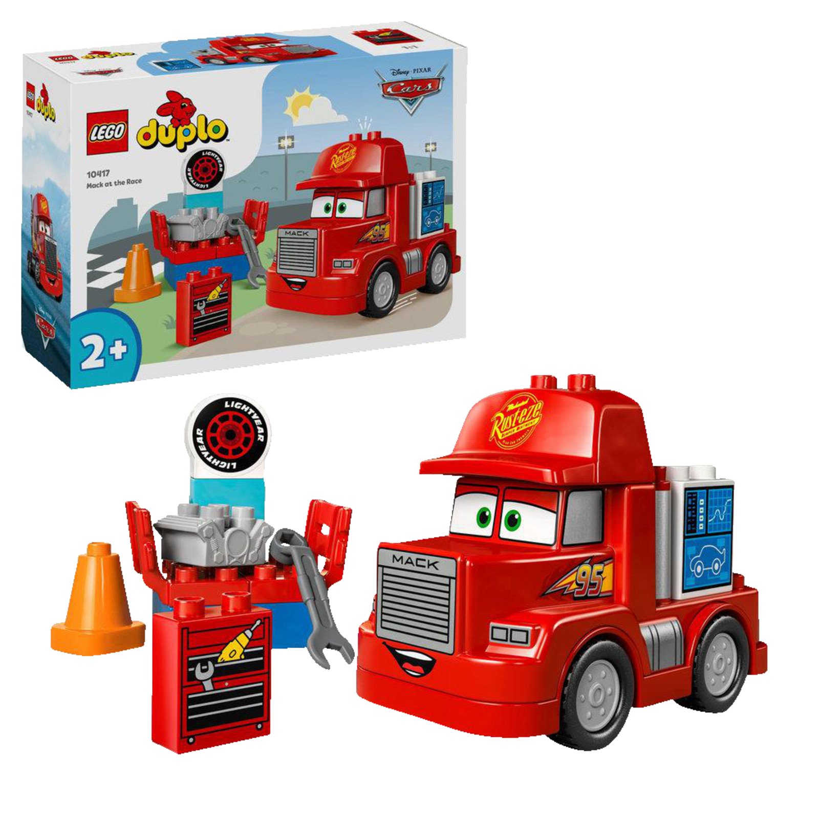 Конструктор LEGO DUPLO Disney 10417 Мак Бейм Реннен Баузатц, Мехрфарбиг