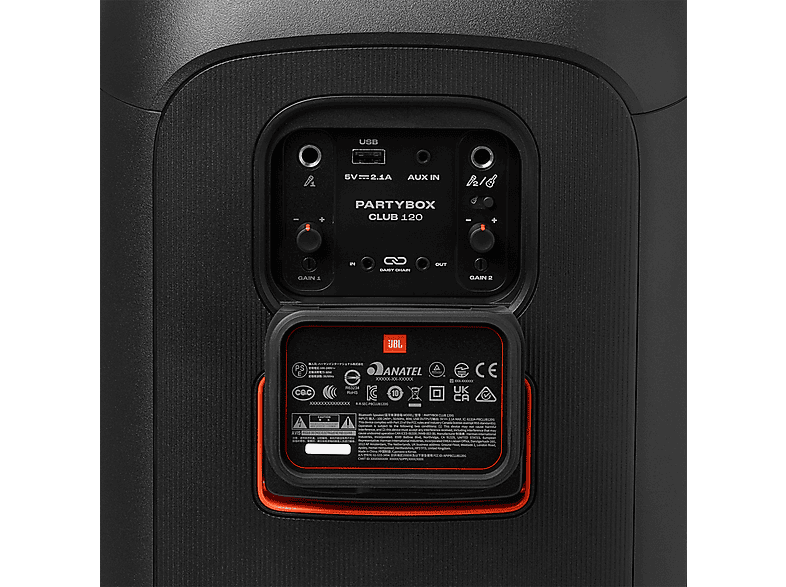 JBL PartyBox Club 120 | Tragbarer Partylautsprecher (Schwarz