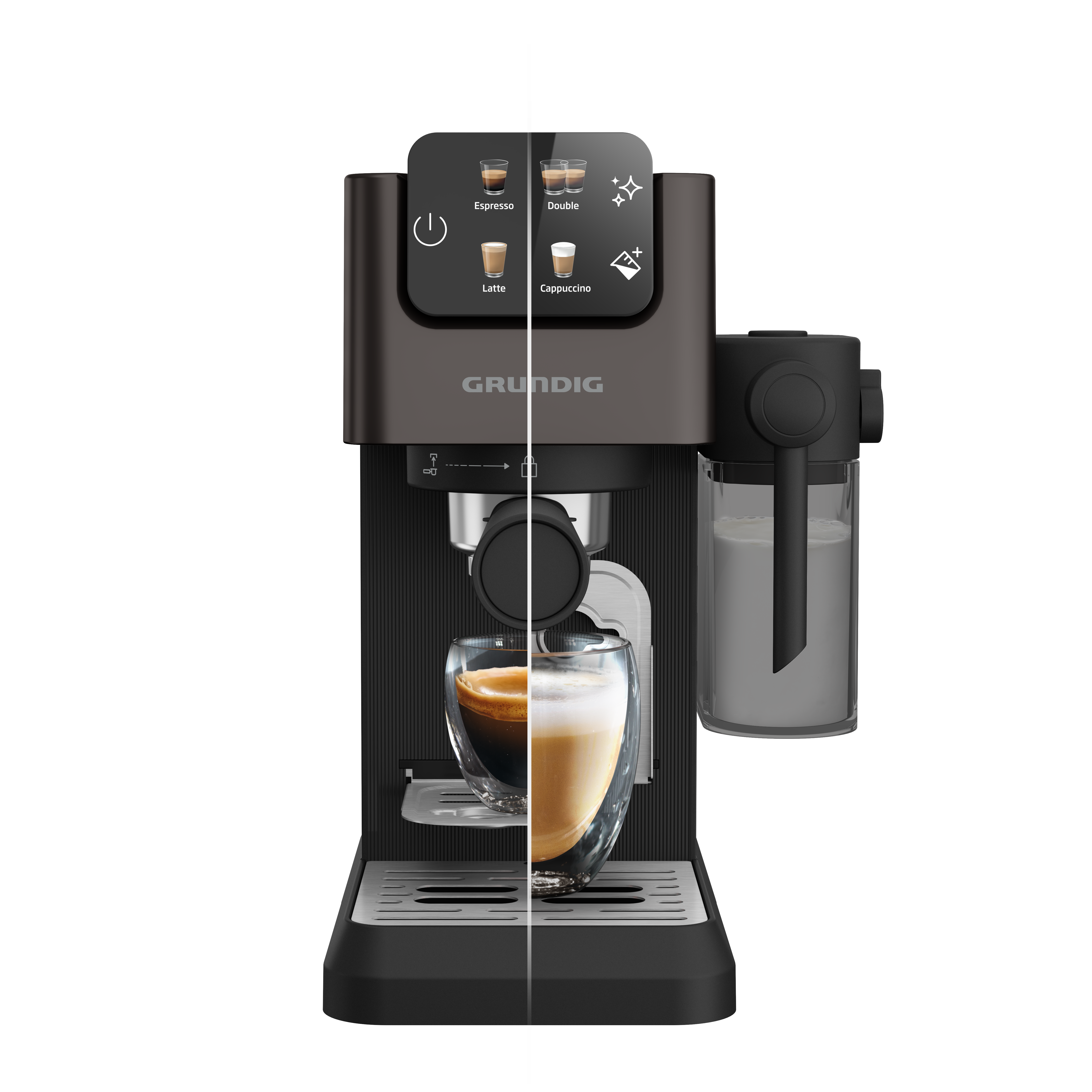 GRUNDIG KSM 5330 Delisia Coffee Entegre Süt Hazneli Yarı Otomatik Espresso Makinesi