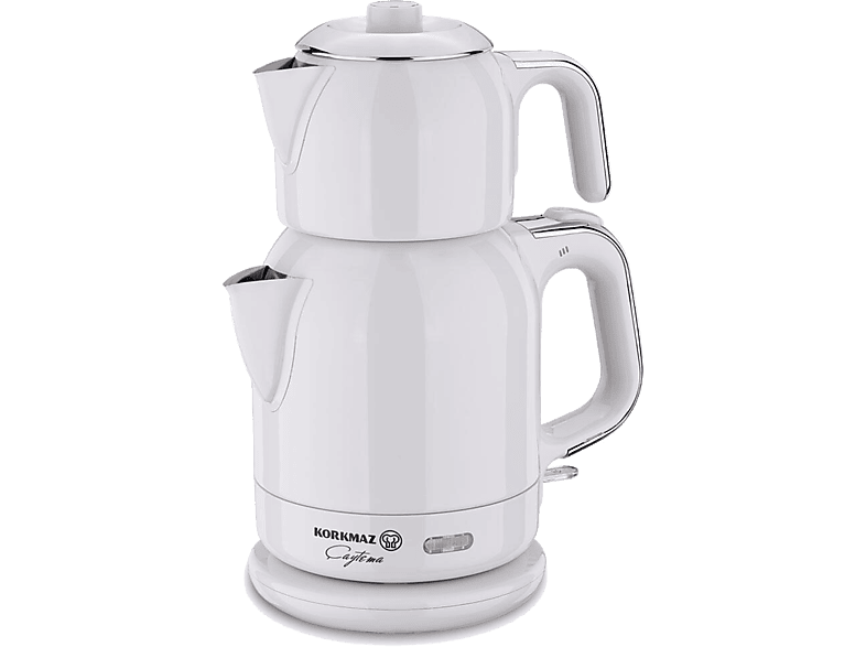 KORKMAZ A331-08 Çaytema Elektrikli Çaydanlık Vanilya Krom Fiyat