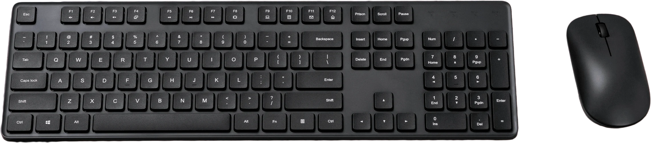 XIAOMI Vezeték nélküli billentyűzet és egér szett, Angol kiosztás, fekete (BHR6100GL)