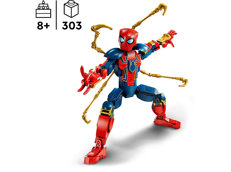 Thumbnail - LEGO Marvel 76298 Iron Spider-Man Baufigur Bausatz, Mehrfarbig