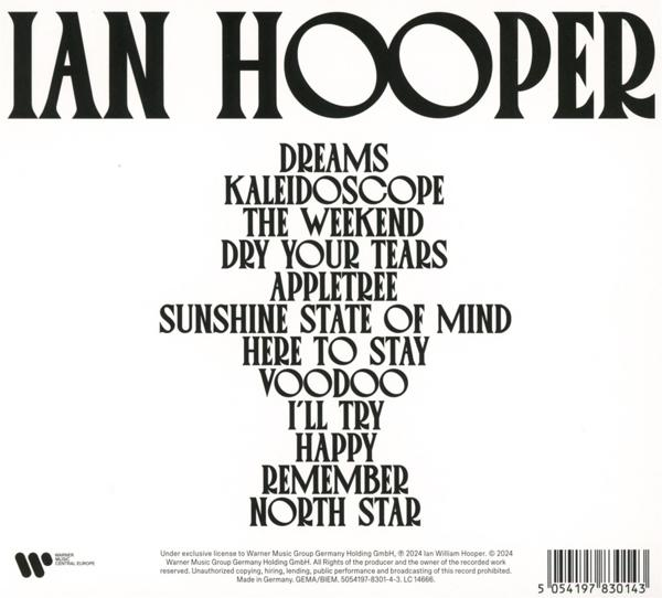 Rückseite des Ian Hooper Albums.