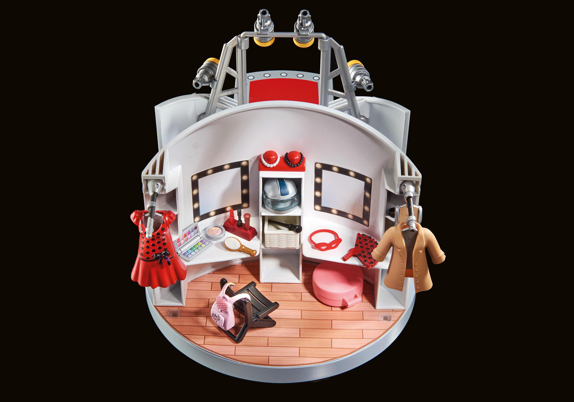 Playmobil Backstage-Set. Enthält eine Garderobe, Bühnenbeleuchtung und diverses Zubehör.