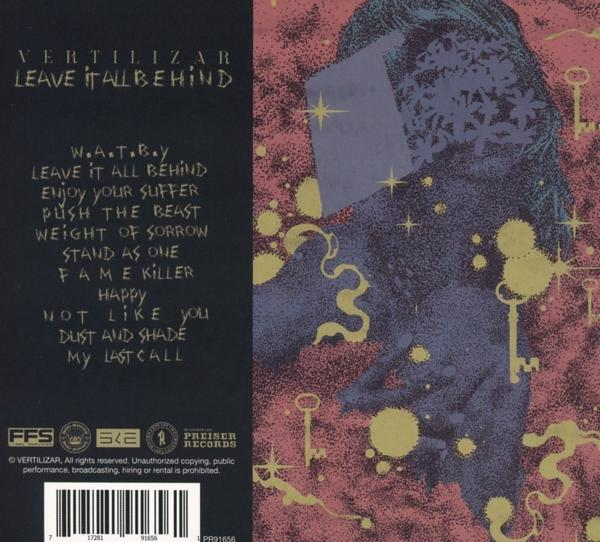 Albumcover mit Text und Schlüsseln. Der Hintergrund ist rosa.