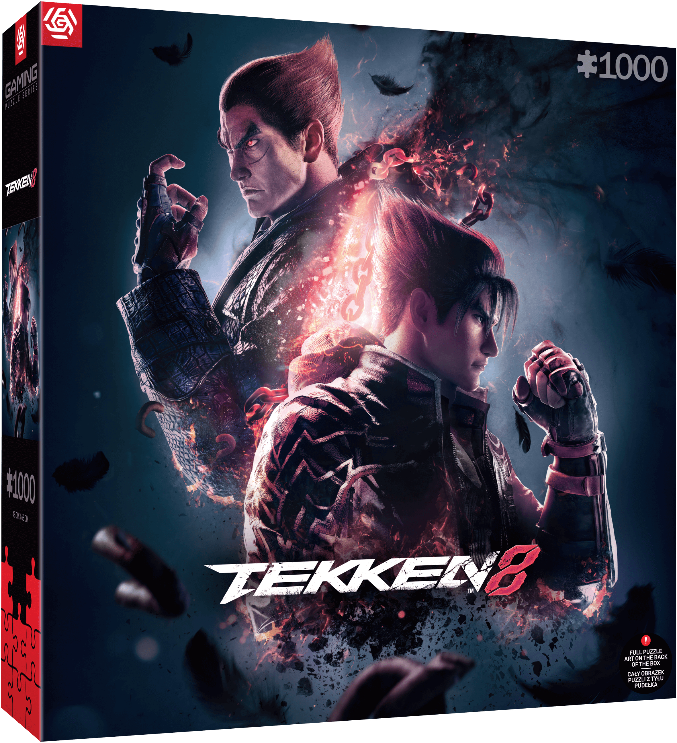 Schachtel eines Puzzles mit dem Spiel Tekken 8 auf der Vorderseite.