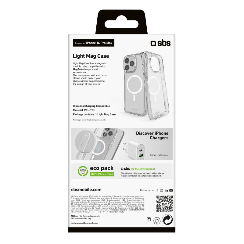 Rückseite der iPhone Mag Case Verpackung.
