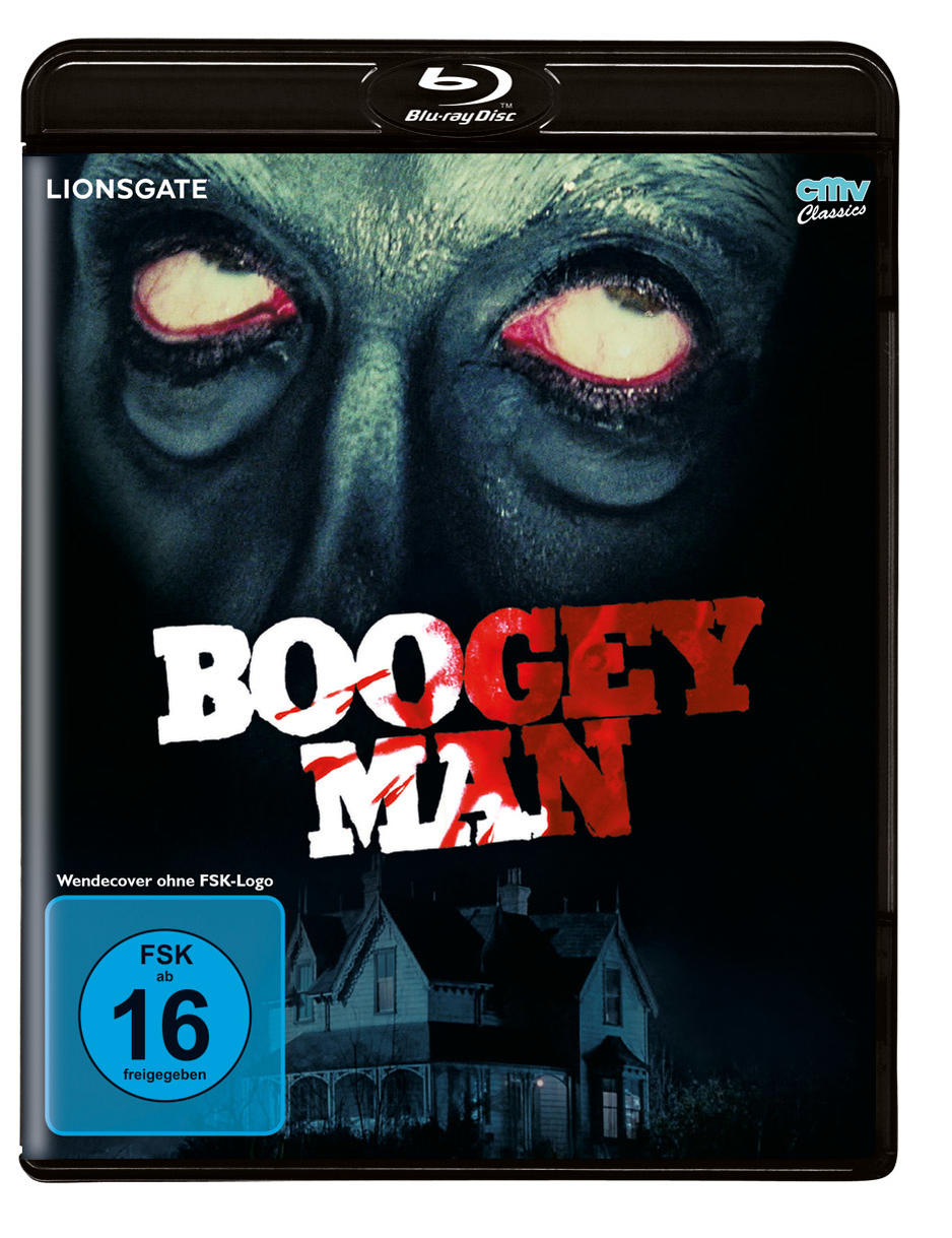 Blu-ray Disc eines Horrorfilms mit dem Titel 'Boogeyman'. Das Cover zeigt ein gruseliges Gesicht.