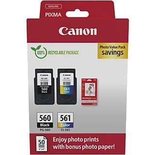 CANON PG-560/CL-561 + 50-pack fotopapier  Multicolor