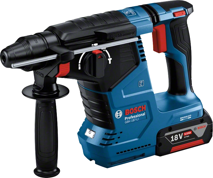 BOSCH PROFESSIONAL GBH 187-LI Akkumulátoros fúrókalapács, 18V, akku és töltő nélkül (0611923020), kék