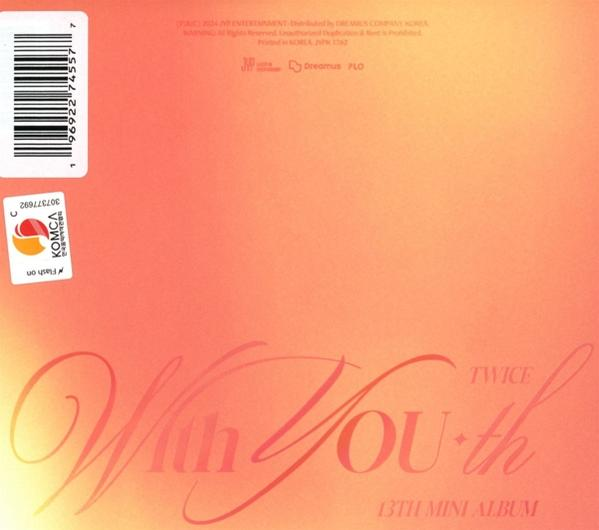 Albumcover mit rosa und korallenfarbenem Hintergrund. Text in Schreibschrift, mit einem Aufkleber.