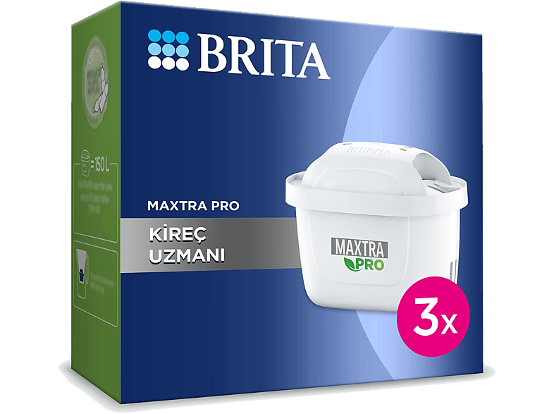 BRITA Maxtra Pro Kireç Uzmanı Üçlü Filtre Kartuşu Su Arıtma Sürahi Filtresi_0