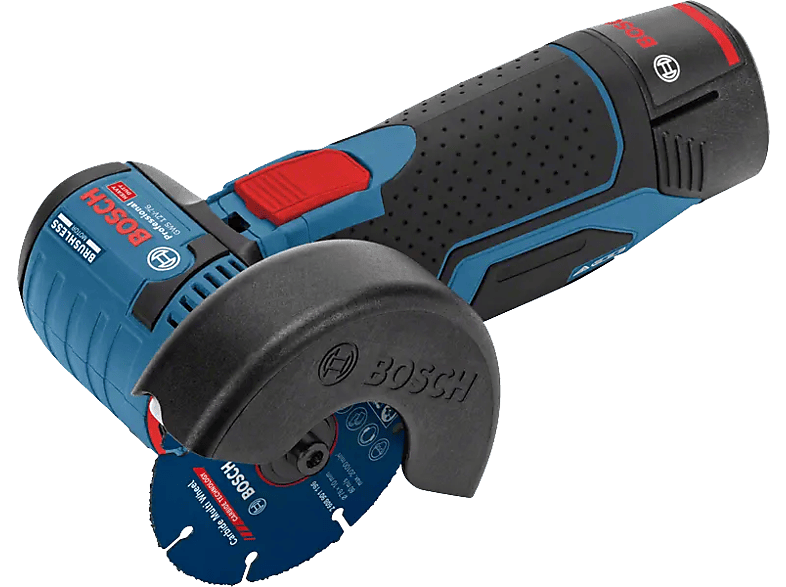 BOSCH PROFESSIONAL GWS 12V-76 Akkumulátoros sarokcsiszoló, 12V, akku és töltő nélkül (06019F2000), kék