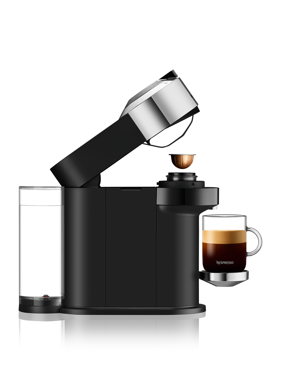 MAGIMIX  Nespresso Vertuo Next Deluxe Pure Chrome (11709B) - Capsulemachine - Zwart
