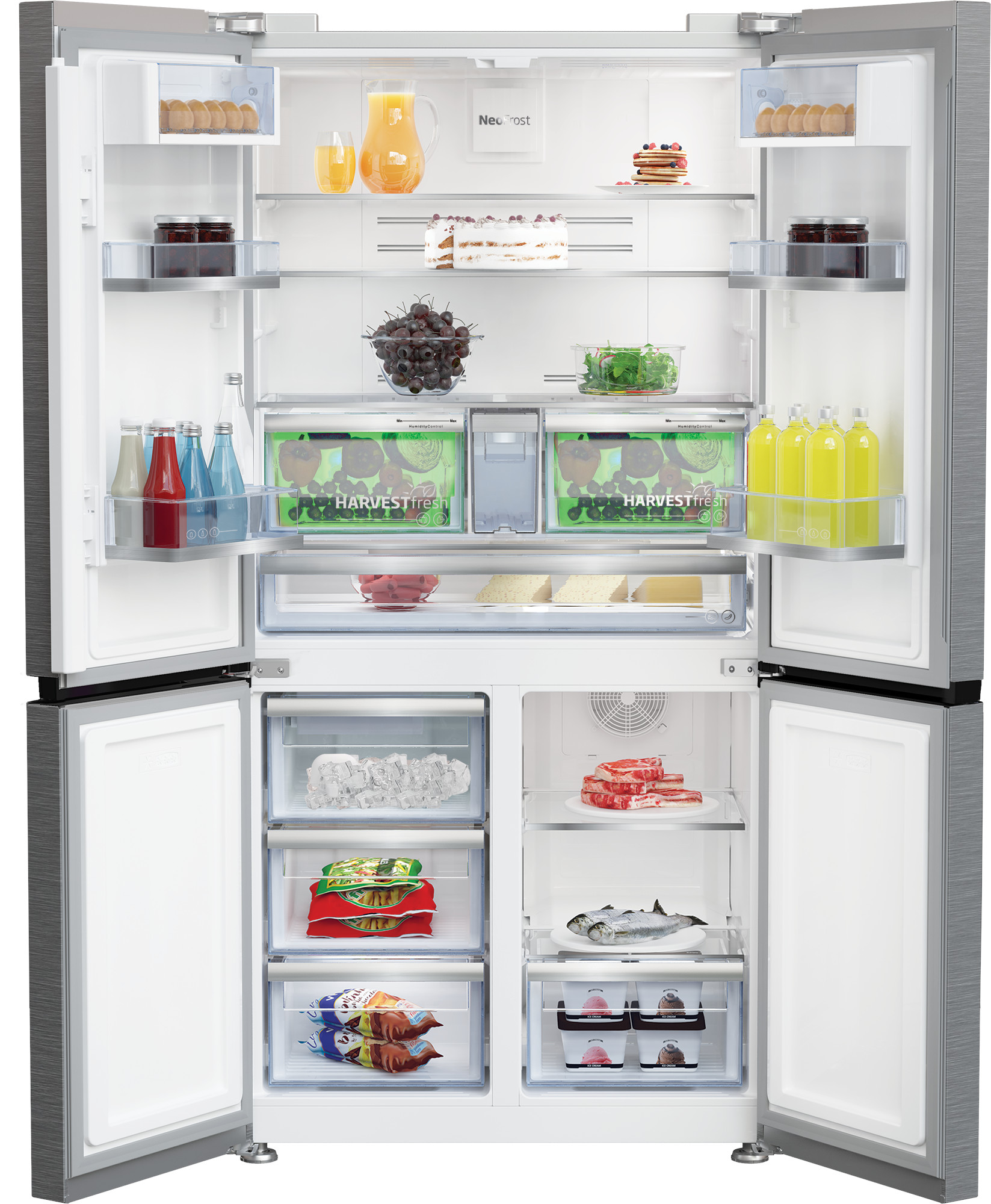 Lodówka Multidoor BEKO GN1416240JXN 182cm Srebrny NeoFrost