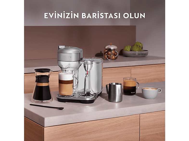 NESPRESSO Vertuo Creatista Pro Kapsüllü Kahve Makinesi Metalik_3