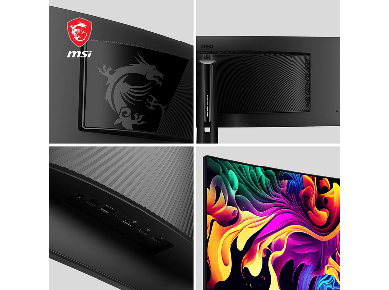 MSI MPG 491CQPDE QD-OLED Curved Gaming Monitor, 49 Zoll, DQHD, 144Hz, 0.3ms (GTG), 32:9, 250cd, 10 Bit, Schwarz 49 Zoll Gaming Monitor, DQHD, 0,03 ms Reaktionszeit, 250 cd/m², 144 Hz, Schwarz — Foto 4 von 5
