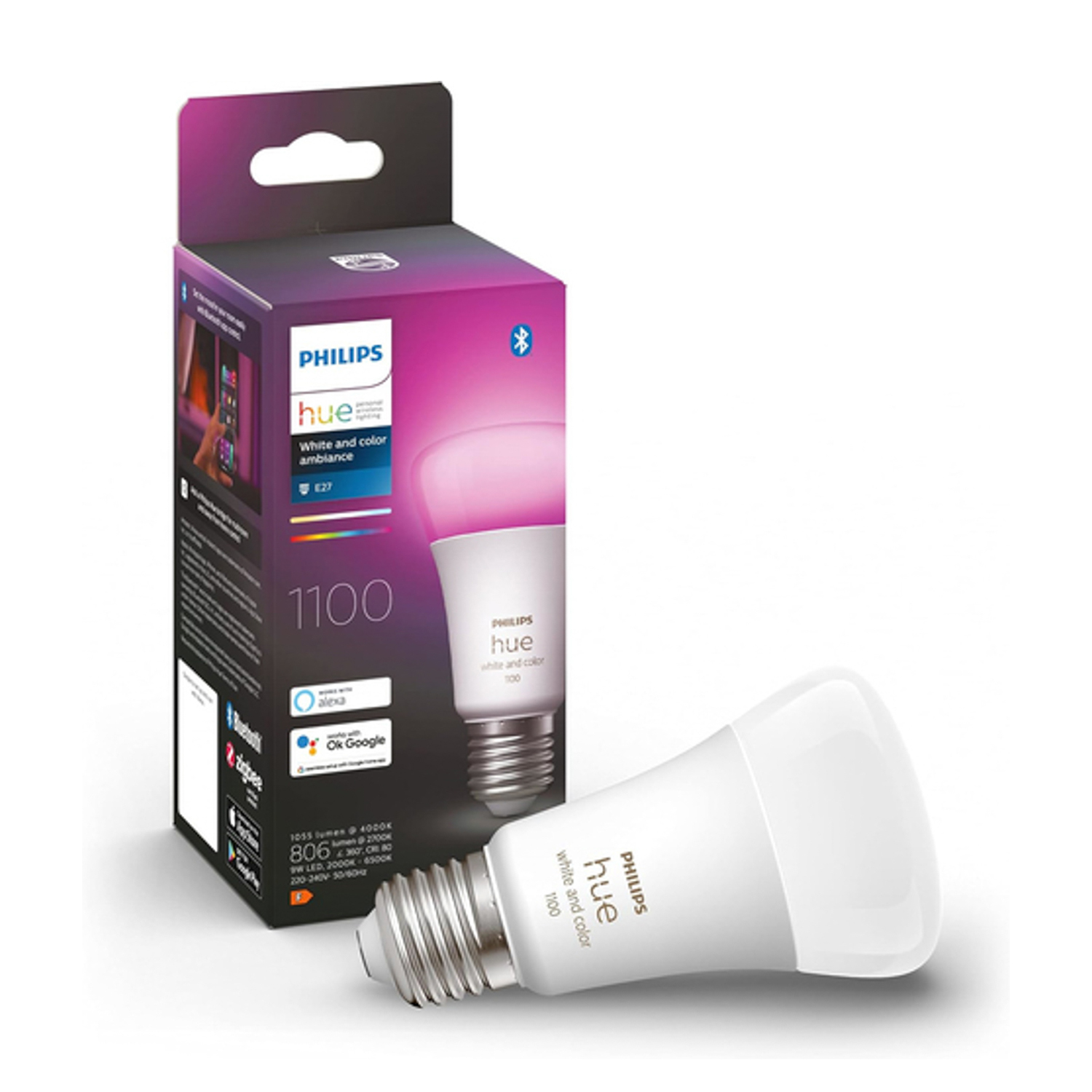 Lampada LED Philips HUE Hue White& Color E27 9W