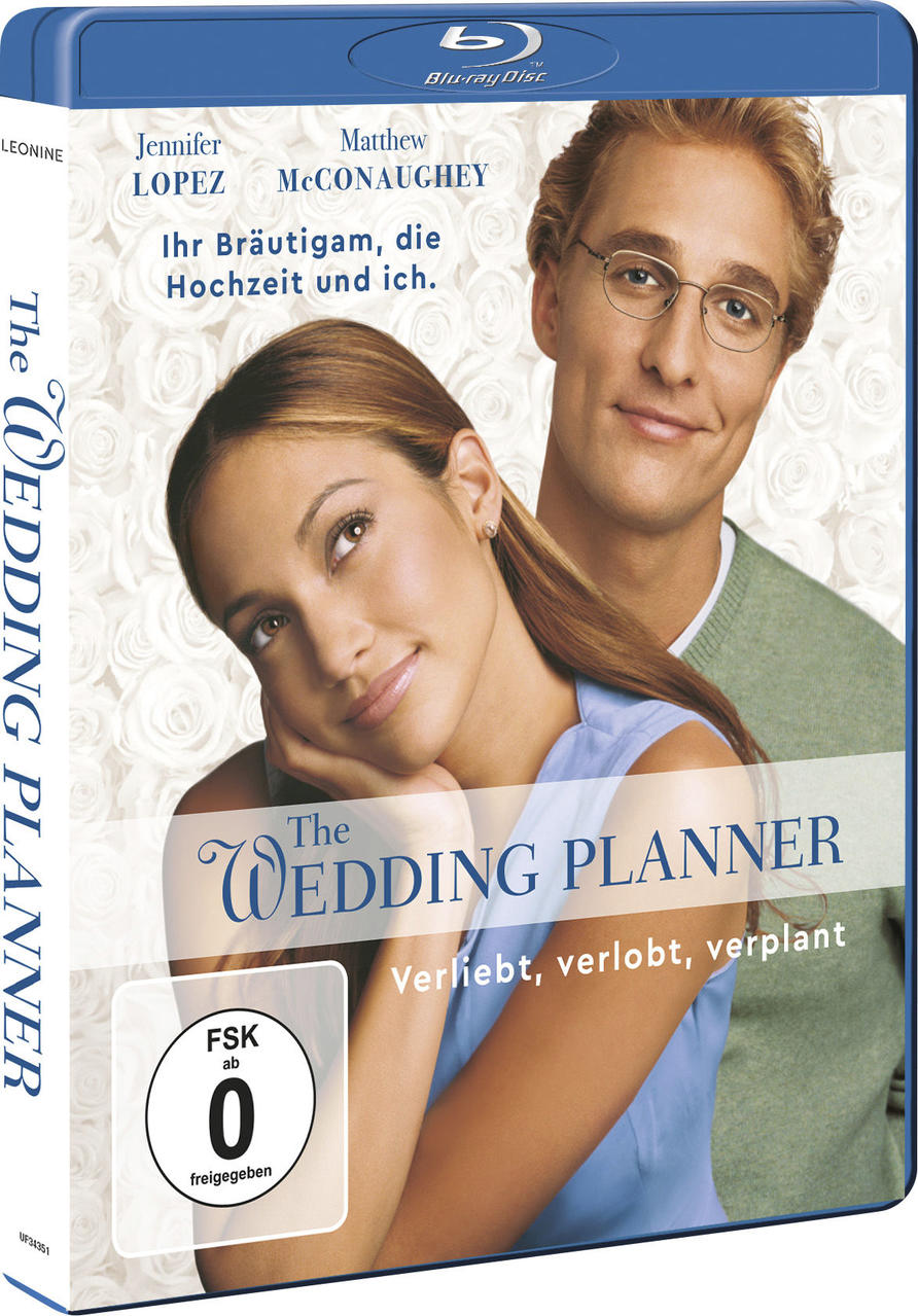 DVD-Cover für den Film „Wedding Planner“ mit Jennifer Lopez und Matthew McConaughey.