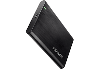AXAGON USB 3.2 Gen1 külső HDD/SSD alumínium ház, 2,5" SATA-III, USB Type-C, fekete (EE25-A6C)